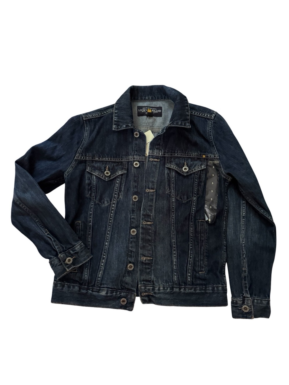 Unisex (men's) lucky brand dark denim jacket nwt S